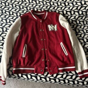 Red and White Varsity Jacket